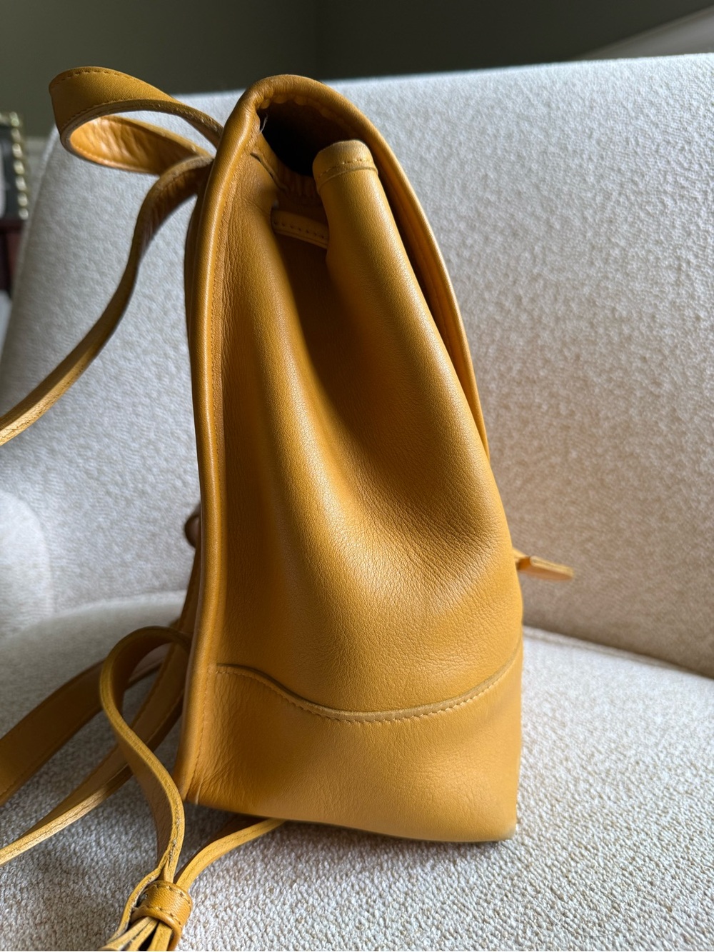 Coach Mustard Leather Drawstring Backpack - Picture 4 of 14